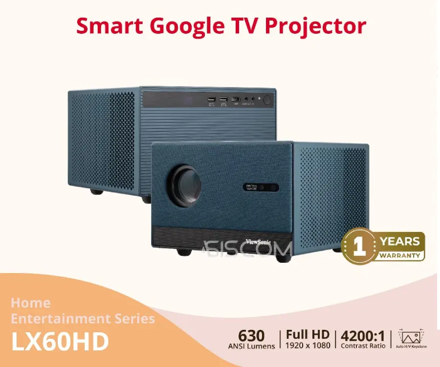 Proyector LED Viewsonic LX60HD 1080p Portatil con Google TV